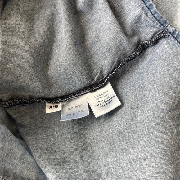 Denim Ruffle Top - Picture 6 of 6